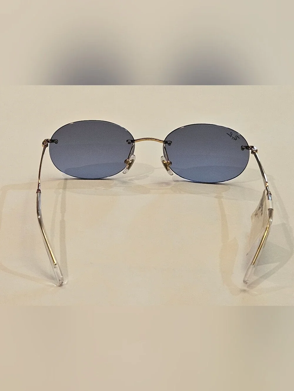 RAY-BAN RB3767 001 4C Arista Gold Blue Gradient Sunglasses New W Replaced Bolts